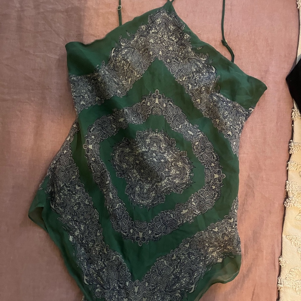 Green crop top